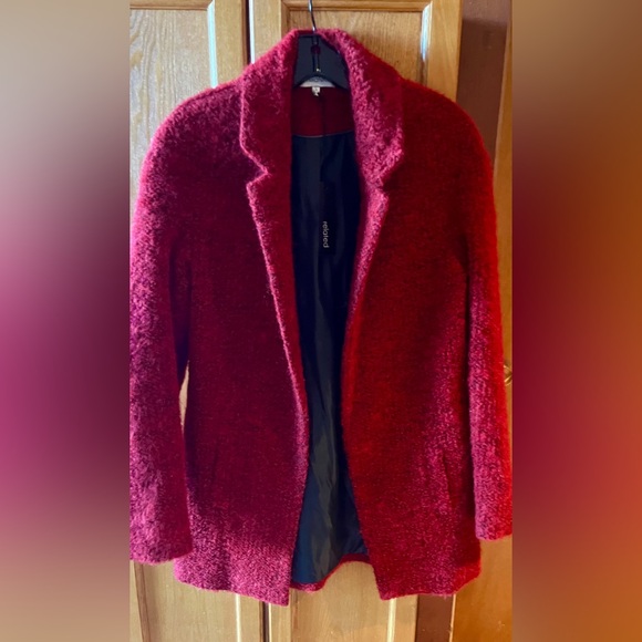 Related Jackets & Blazers - Wool. alpaca, mohair, poly blend brick red coat. Size 8. Never worn. Tag.